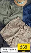 Printed Deck Shorts 850014318-Each