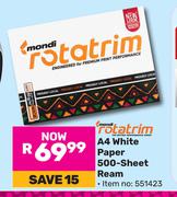 Mondi Rotatrim A4 White Paper 500 Sheet Ream