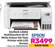 Epson Eco Tank L3266 Multifunction WiFi White Colour Ink Tank Printer With LCD Screen