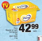 Flora Regular Or Light Fat Spread Tub(Excl. Gold)-1kg Each