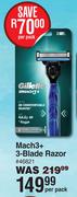 Gillette Mach3+ 3-Blade Razor-Per Pack