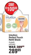 Schick Intuition Perfect Touch Refill Blade 4 Pack