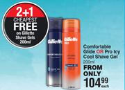 Gillette Comfortable Glide Or Pro Icy Cool Shave Gel-200ml