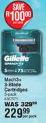 Gillette Mach3+ 3-Blade Cartridges 5 Pack-Per Pack