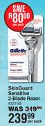 Gillette Skin Guard Sensitive 2-Blade Razor-Per Pack