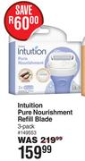 Schick Intuition Pure Nourishment Refill Blade 3 Pack