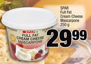 Spar Full Fat Cream Cheese Mascarpone-250g Each