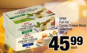 Spar Full Fat Cream Cheese Block(Selected)-250g Each