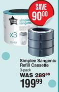 Tommee Tippee Simplee Sangenic Refill Cassette 3 Pack