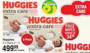 Huggies Extra Care Nappies Sizes 2-5-Per 2 Pack