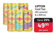 Lipton Iced Tea (All Variants)-6 x 300ml Per Pack