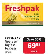 Freshpak Rooibos Tagless Teabags-160's Each
