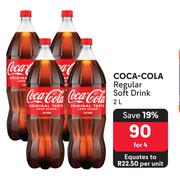Coca Cola Regular Soft Drink-For 4 x 2L
