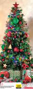 Santa's Trading 210cm Christmas Tree Including Berries, Cones And Glitter