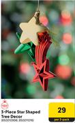 Santa's Trading 3-Piece Star Shaped Tree Decor