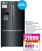 Hisense 536L French Door Fridge H720FSB-WD
