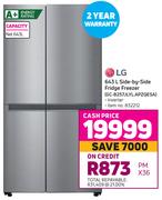 LG 643L Side By Side Fridge Freezer GC-B257JLYL.APZQESA