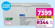KIC 543L White Chest Freezer