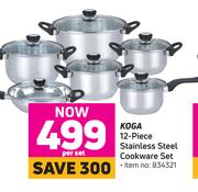 Koga 12-Piece Stainless Steel Cookware Set-Per Set