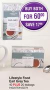 Lifestyle Food Earl Grey Tea (40 Plus 20 Teabags)-For Both