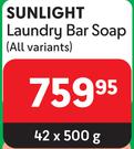 Sunlight Laundry Bar Soap (All Variants)-42 x 500g