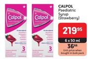 Calpol Paediatric Syrup Strawberry-6 x 50ml