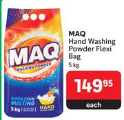 Maq Hand Washing Powder Flexi Bag-5Kg Each