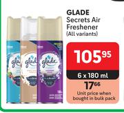 Glade Secrets Air Freshener (All Variants)-6 x 180ml