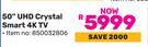 Samsung 50" UHD Crystal Smart 4K TV 850032806