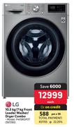 LG 10.5Kg/7Kg Front Loader Washer/Dryer Combo F4V5RGP2T