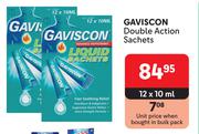 Gaviscon Double Action Sachets-12 x 10ml