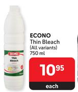 Econo Thin Bleach (All Variants)-750ml