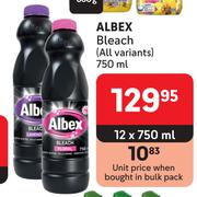 Albex Bleach (All Variants)-12 x 750ml