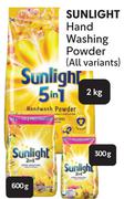 Sunlight Hand Washing Powder (All Variants)-6 x 500g + 100g Free