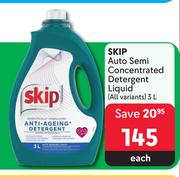 Skip Auto Semi Concentrated Detergent Liquid (All Variants)-3L Each