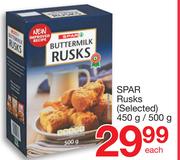Spar Rusks-450g/500g Each