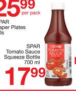 Spar Tomato Sauce Squeeze Bottle-700ml