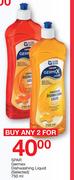Spar Germax Dishwashing Liquid-2 x 750ml