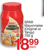 Spar Mayonnaise(Original Or Tangy)-750g Each