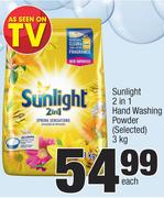 Sunlight 2 In 1 Hand Washing Powder (Selected)-3Kg