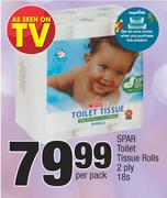 Spar Toilet Tissue Rolls 2 Ply-18's Per Pack
