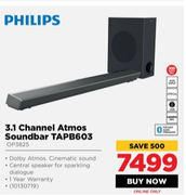 Philips 3.1 Channel Atmos Soundbar TAPB603