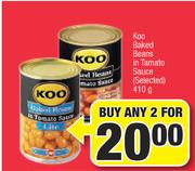 Koo Baked Beans In Tomato Sauce (Selected)-For Any 2 x 410g