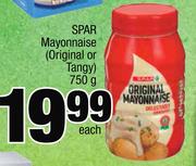 Spar Mayonnaise(Original Or Tangy)-750g Each