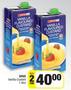 Spar Vanilla Custard-For 2 x 1Ltr
