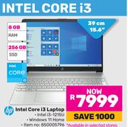 HP 15.6"(39cm) Intel Core i3 Laptop