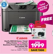 Canon Maxify MB5140Home/Small Office Printer Plus Maxify Business Printer Ink Cartridge PGI-2400XL M