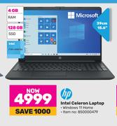 HP 15.6"(39cm) Intel Celeron Laptop