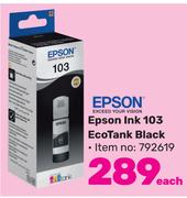 Epson Ink 103 Eco Tank (Black)-Each