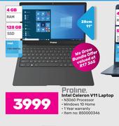 Proline 11"(28cm) Intel Celeron V11 Laptop